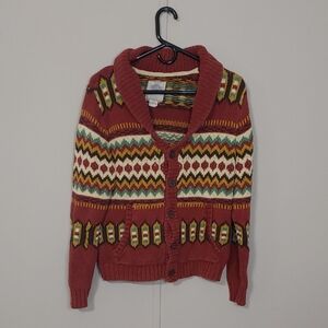Vintage Salt Valley Western Cardigan Aztec Unisex Chunky Knit Sweater Size S